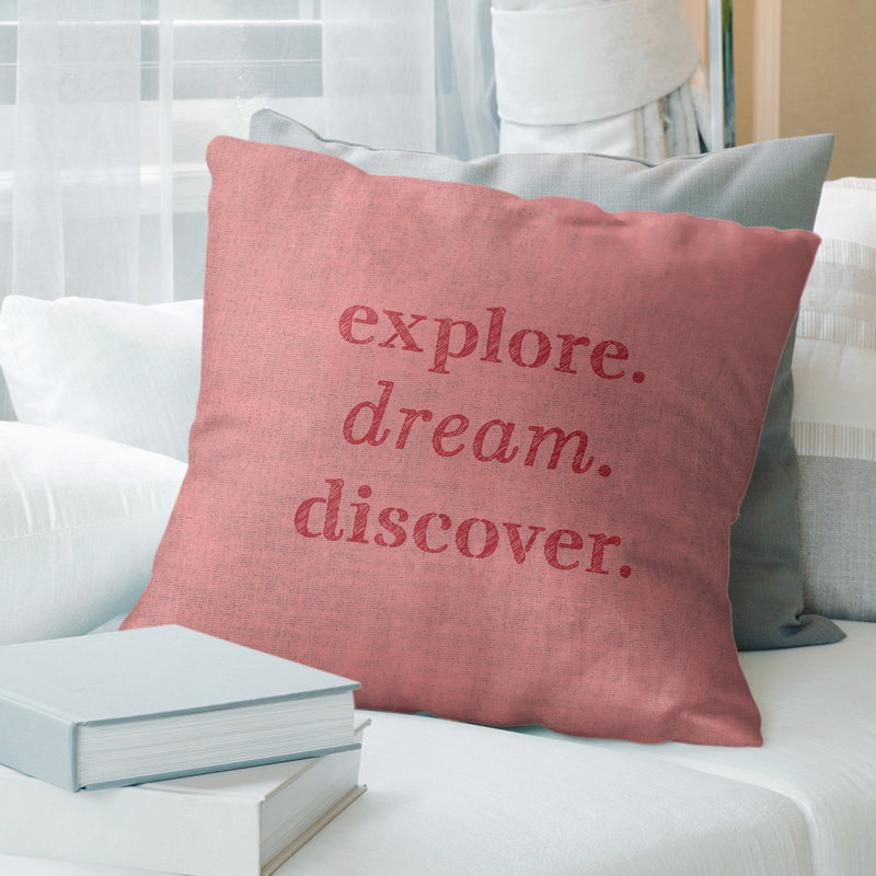 Coussin Handjet, 16 po x 1 po, Rouge, Housse de coussin seulement - sans coussin