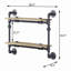 Tablette murale chêne et sable noir-286090434