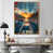 Toile avec cadre flottant or