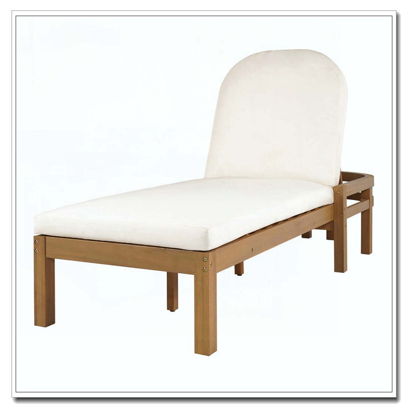 Outdoor Chaise Lounge, Light Teak