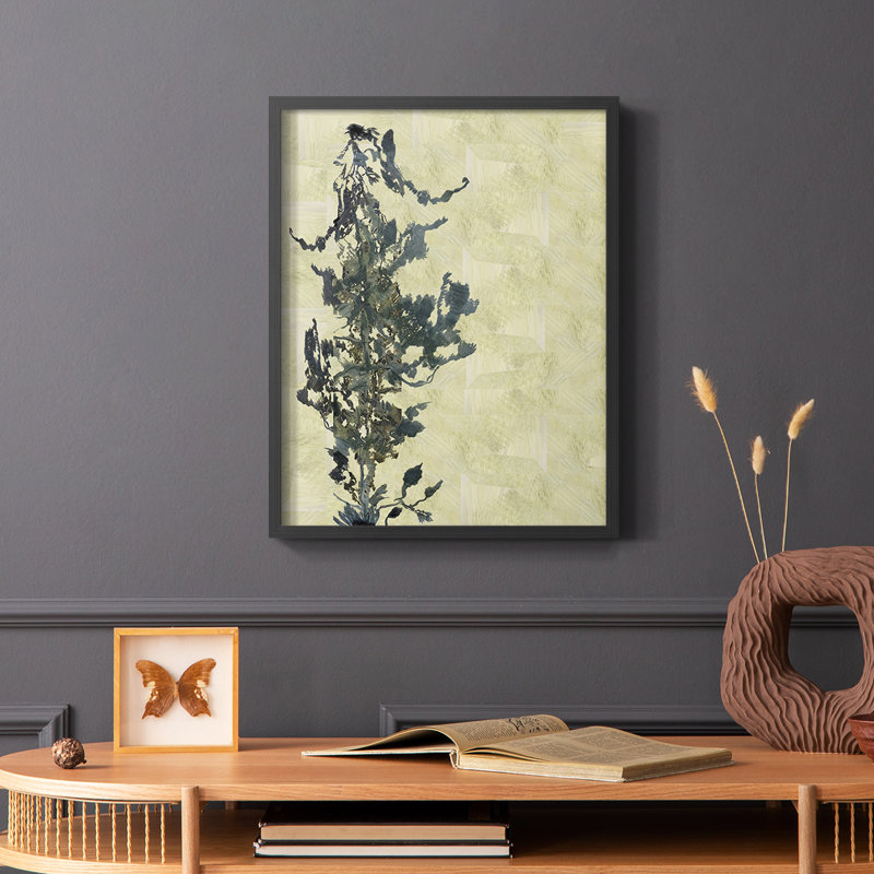 «Chinoiserie 2 Tan II», reproduction encadrée - bois massif, Noir, H 24 po x l 20 po