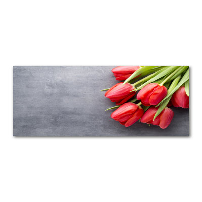 Red Tulips - No Frame Print on Canvas