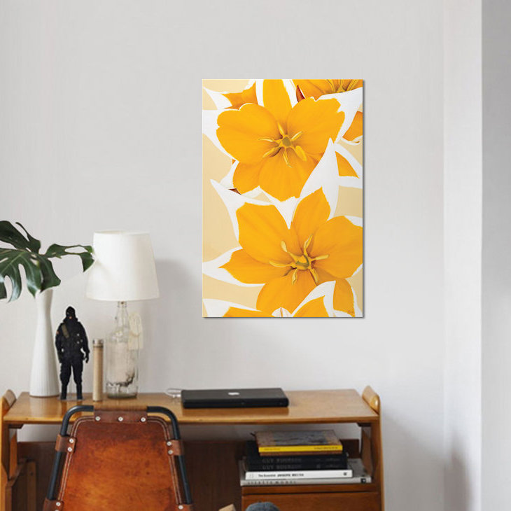 «Yellow Missy», impression sur toile, H 12 po x l 8 po x P 0,75 po, Toile tendue, Pas de tapis