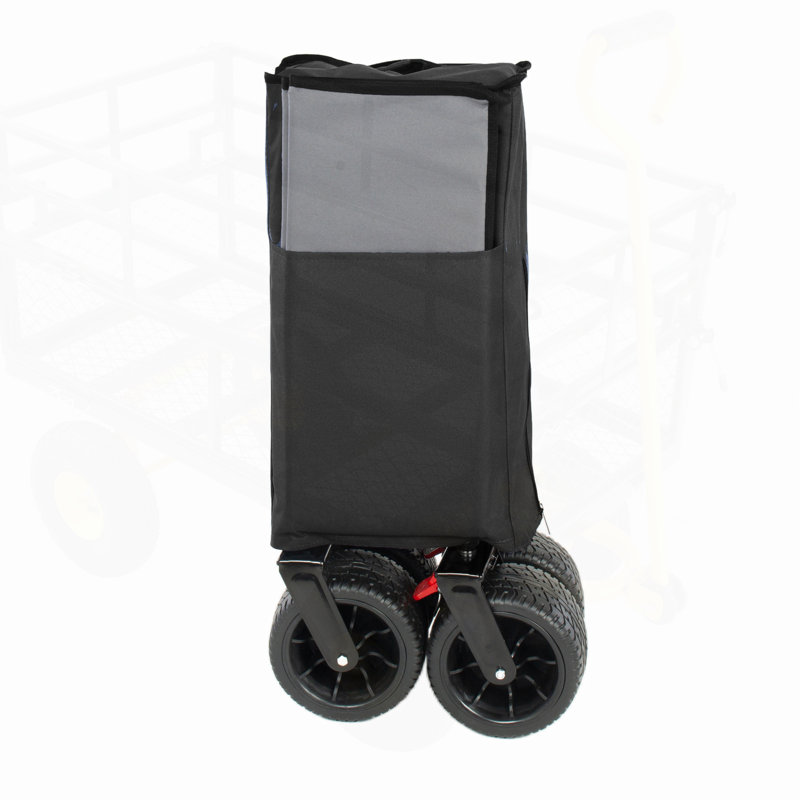 Multi-Functional Push-Pull Folding Wagon Cart With Rotating Handle, Canopy, All-Terrain Wheels, And 480Lbs Load Capacity For Outdoor Use