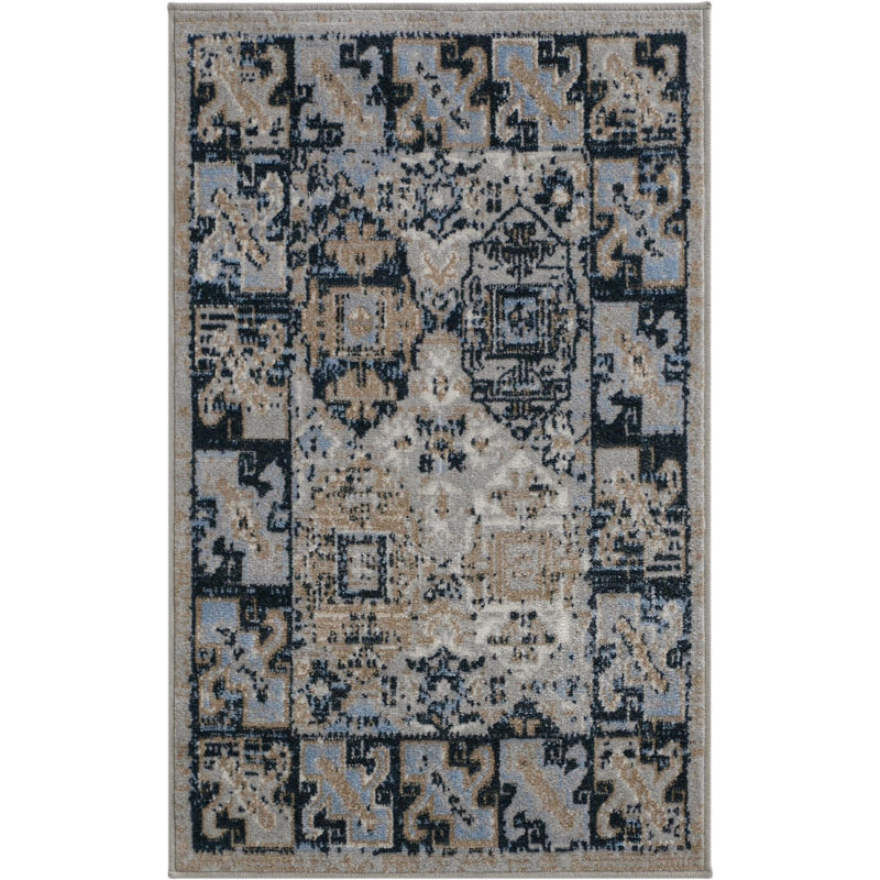 Taslin Rug, Gray, Rectangle 2' x 3'1''