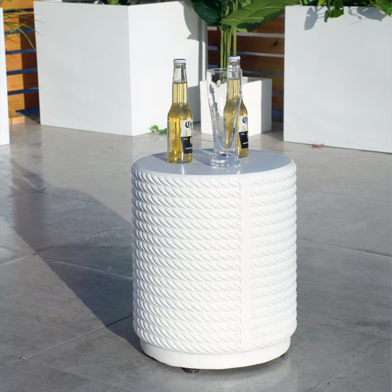 Nickhil Round Outdoor Side Table , 32.12cm cm W 32.12cm cm D