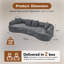 Canapé modulaire à compression de 106 po, courbé sans os, haute densité, canapé-lit en chenille-809059517