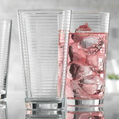 Heavy Base Ribbed Durable Drinking Glasses Cooler Glasses 17oz And