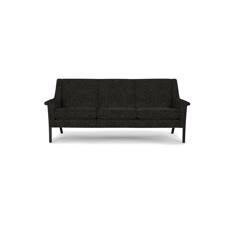 Arlo Sofa, Black Bear Polyester, Wenge