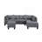 104.5" Upholstered Sofa,Chaise & Ottoman