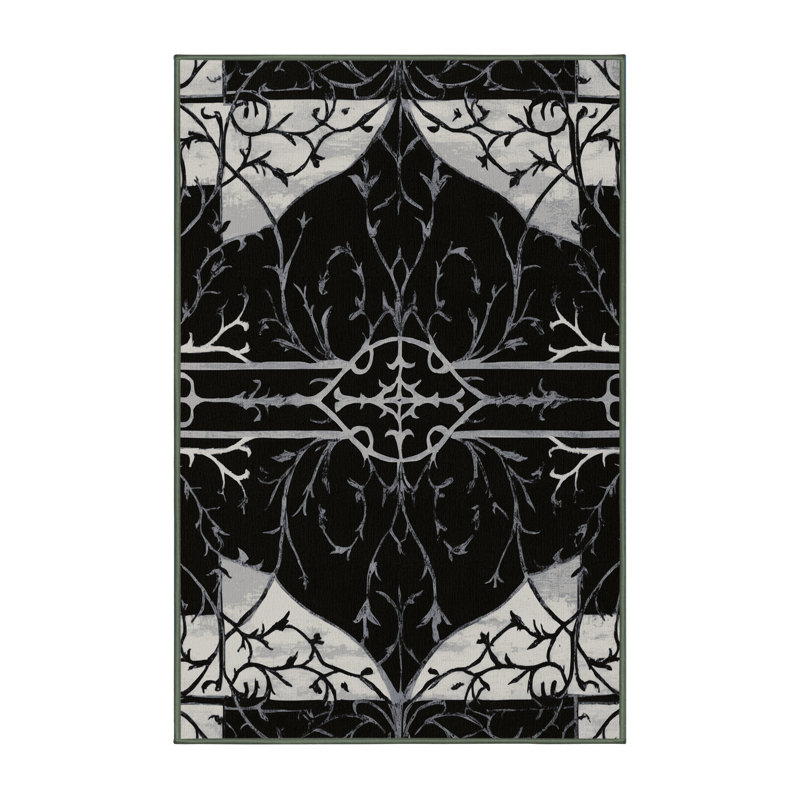 Stealth Bloom Rug, Rectangle 4' x 6'