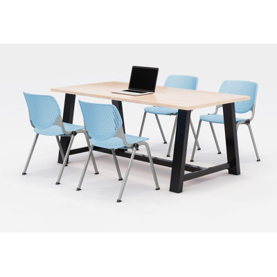 Midtown Rectangular Meeting Table and Chair Set by KFI Studios