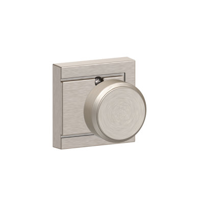 Bowery Knob with Upland Trim Non-Turning Lock
