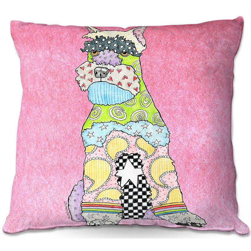 Reversible Throw Pillow, 18" x 18", Light Pink