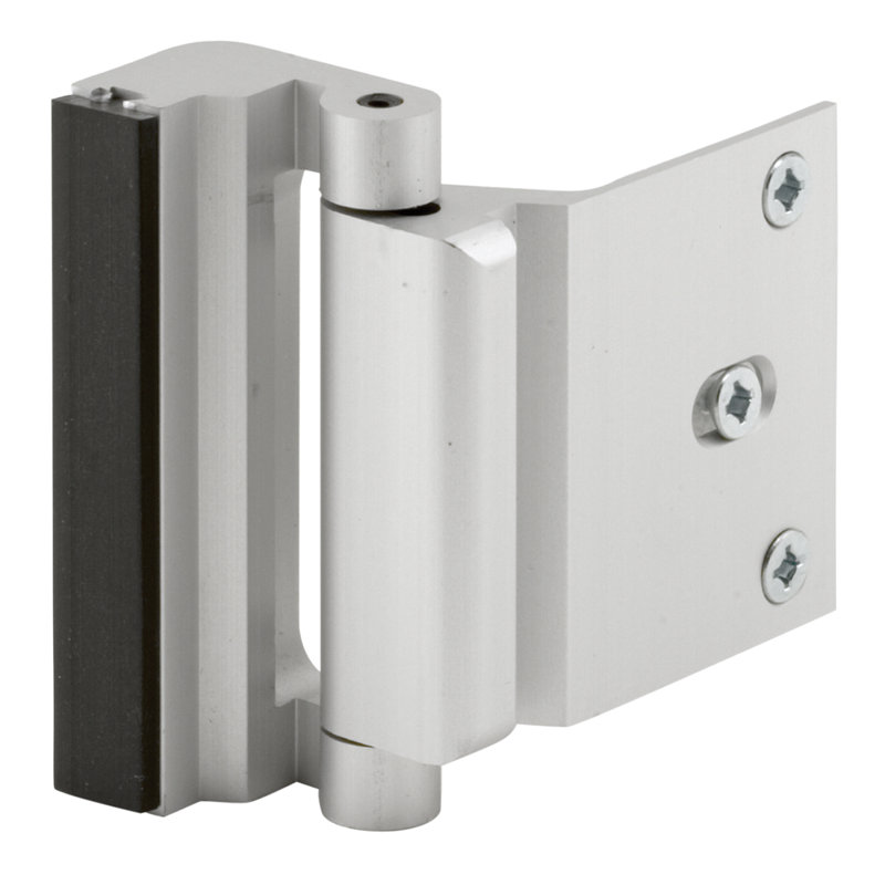 Prime-Line Door Reinforcement Lock  Add Extra, High Security to your Home and Prevent Unauthorized Entry  3 In. Stop, Aluminum Construction, Satin Nickel (Single Pack)