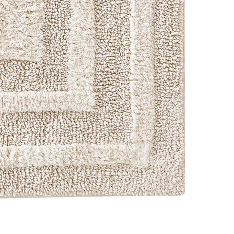 Eddie Bauer Logan Cotton Bath Rug Runner, Light Beige, 60" L x 22" W