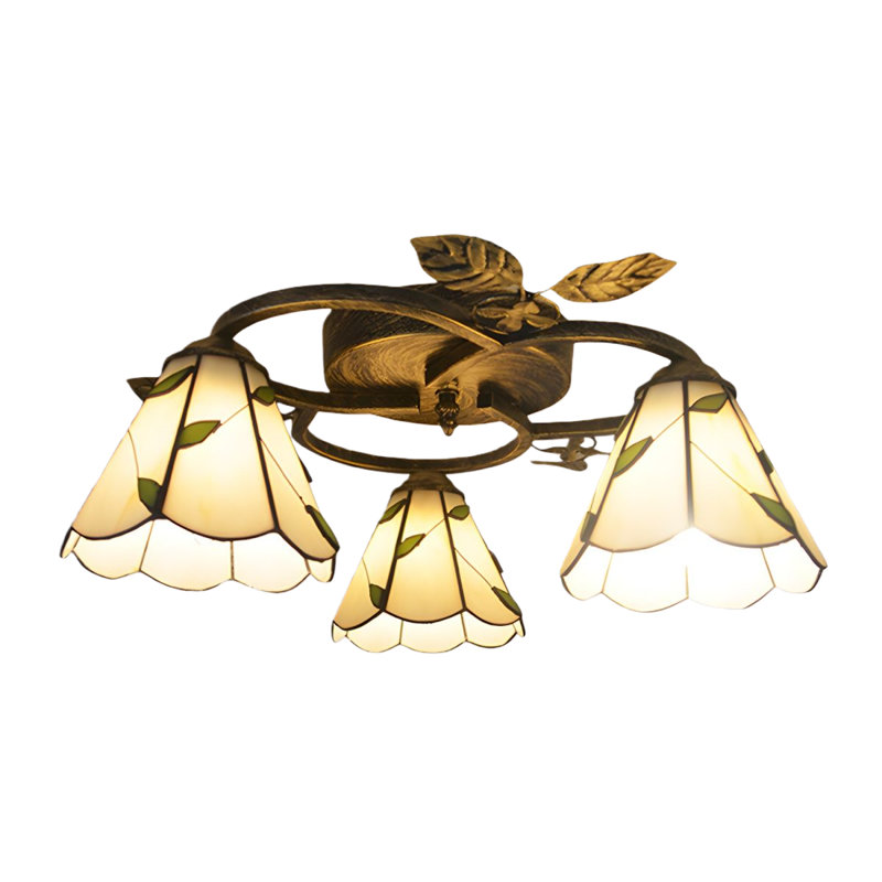 3-light Tiffany Ceiling Lighting