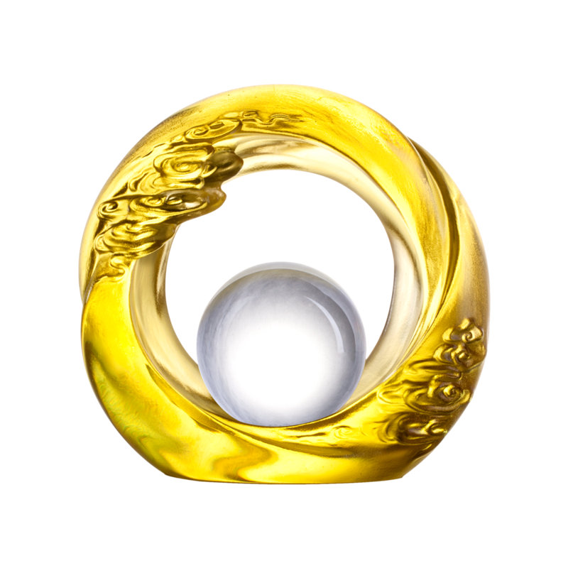 Feng Shui Desk Sculpture, Light Amber