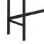 Table de salle à manger moderne avec 3 tabourets, gris et noir. Matériaux, idée de tabouret suspendu pour les bars