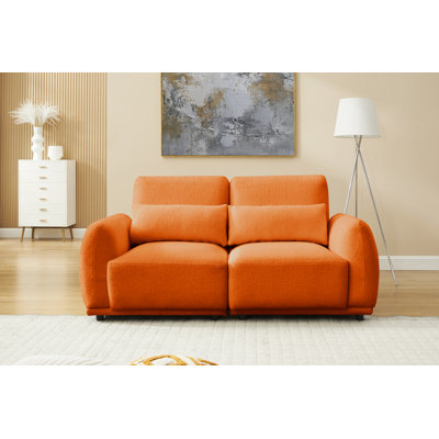 Comfy Deep Seat Sherpa Couch, 72.05" Upholstered Cozy Teddy 2 Seat Marshmallow Couches, Oversized Loveseat Sofa For Living Room, Bedroom