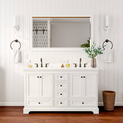 Ensemble de meuble-lavabo double 60 po Deborah