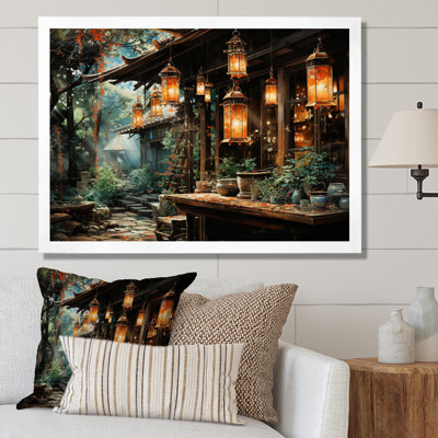 Japon Art Paper Lantern Glow IV - Japanese Canvas Wall Art