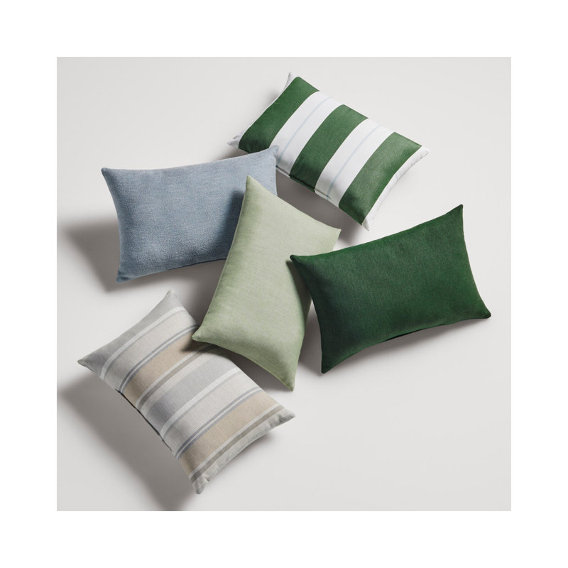 Signal Lumbar Indoor/Outdoor Pillow Cover & Insert, Taupe Striped
