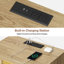 Table de chevet 2 tiroirs avec 2 prises de courant, 1 port USB, poignée moderne en métal (ensemble de 2)-660811571-660811570