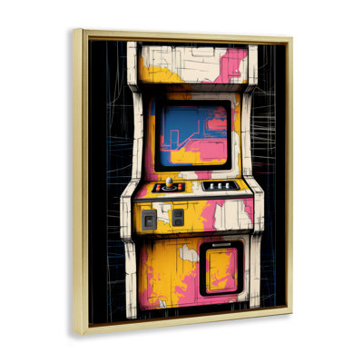 Retro Joystick Journeys Floating Frame, design by Lazar Studio
