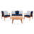 Aretta Acacia 4 - Person Patio Conversation Set with Cushions-1151940209