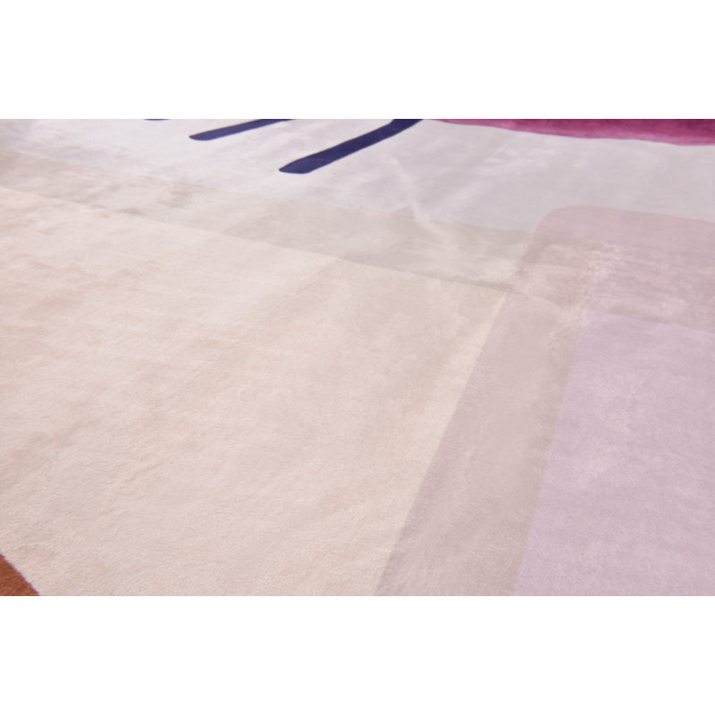 Flatweave Beige/Pink Rug, Rectangle 160 x 230cm