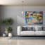  «Lakeview» par Jenny Wantuch, art mural sur toile, 54 po x 40 po