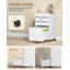 3-Drawer Mobile File Cabinet, Filing Cabinet with Lock and Wheels, Under Desk Storage, Fits A4, Legal, Letter, for Home, Office and School, 40 x 40 x 65 cm, White