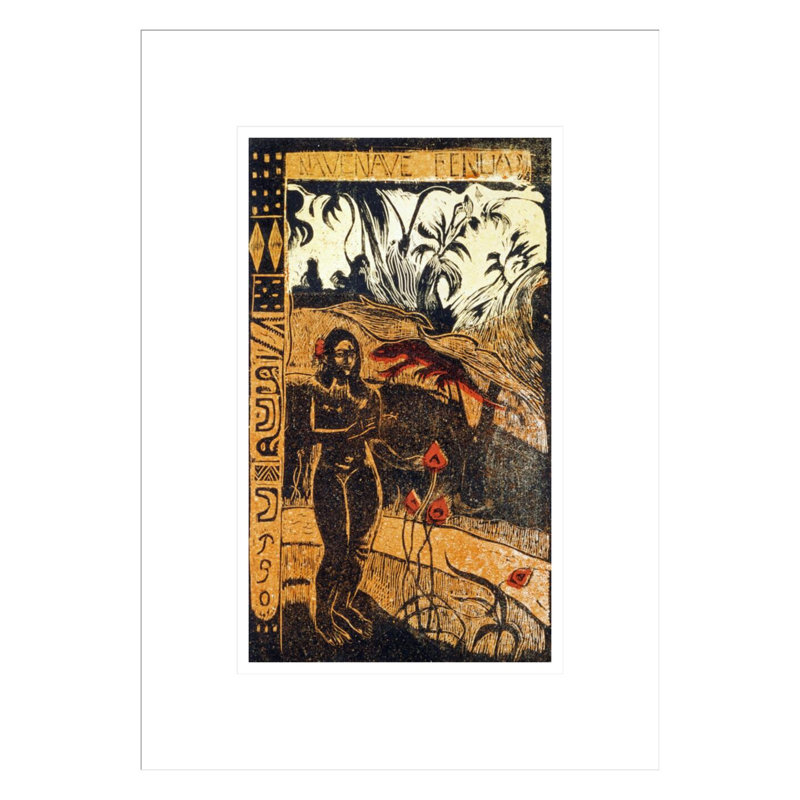 Nave Nave Fenua par Paul Gauguin - Estampe numérique encadrée, H 16,75 po x l 12,1 po