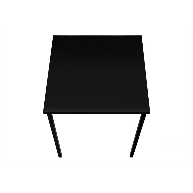 Ensemble de table avec structure en métal noir, Noir, noir, noir, noir