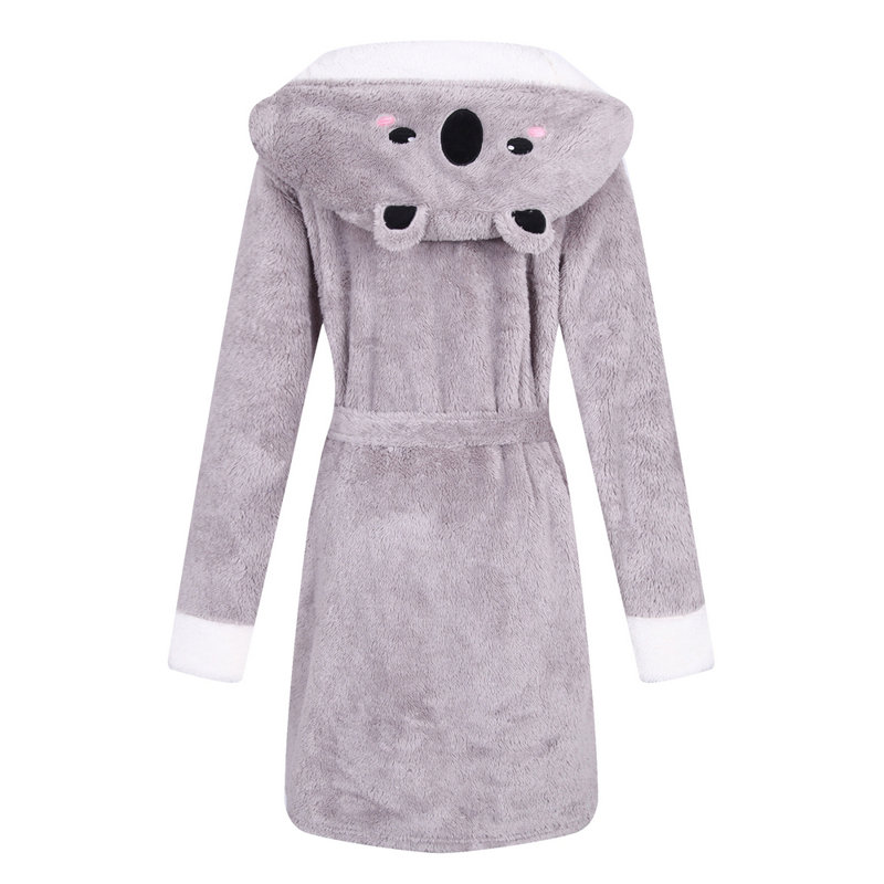 Molleton douillet à capuchon avec oreilles de luxe pour femmes Richie House, M, gris