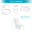 Toilettes allongées à attache étroite (siège inclus)