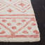 Tapis géométrique ivoire / rose en laine / coton touffeté à la main Bewe-2104356126