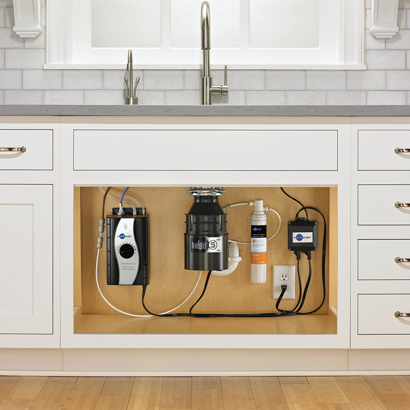 Badger Series 1/2 HP Continuous Feed Garbage Disposal, Power Cord Included