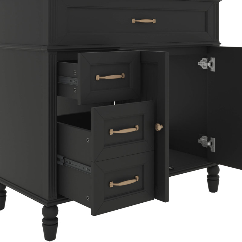 Meuble-lavabo 36 po avec lavabo simple 36 po, Noir