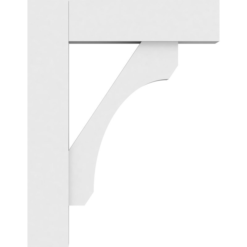 Support standard en PVC de qualité architecturale avec extrémités en bloc de l 3 po x P 14 po x H 18 po