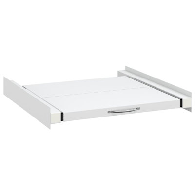 Ensemble de machine à laver empilable avec tablette coulissante