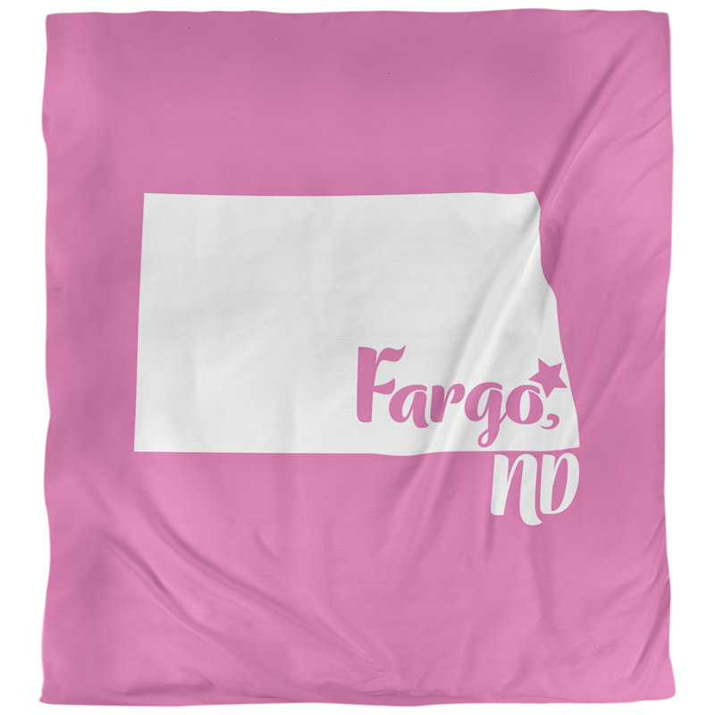 Housse de couette fargo north dakota, Housse de couette pour très grand lit, Rose, Microfibre