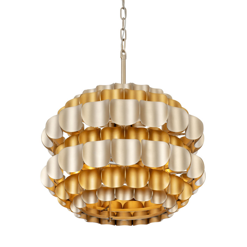 Luminaire suspendu 3 lumières Swoon, Or antique / poussière d'or
