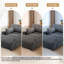Chaise longue surdimensionnée en flanelle de fourrure de lapin avec accoudoirs et coussins décoratifs Bentura-594240058