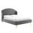 Lana Queen Performance Velvet Wingback Platform Bed-1376148131
