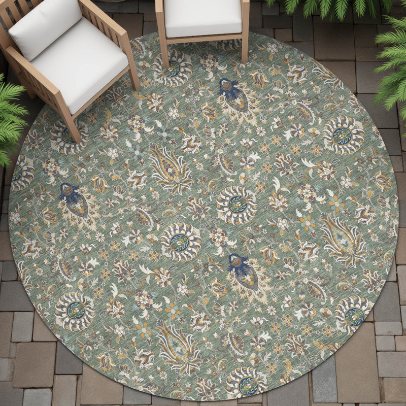 Tapis universel intérieur / extérieur lavable à la machine Husby ACN2192, Rond 8 pi