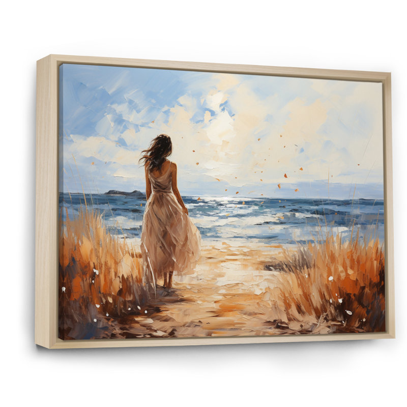 Coastalbeachsand Sandy Serenity Pointillism VII, reproduction d'art sur toile, H 30 po x l 40 po x P 1,5 po