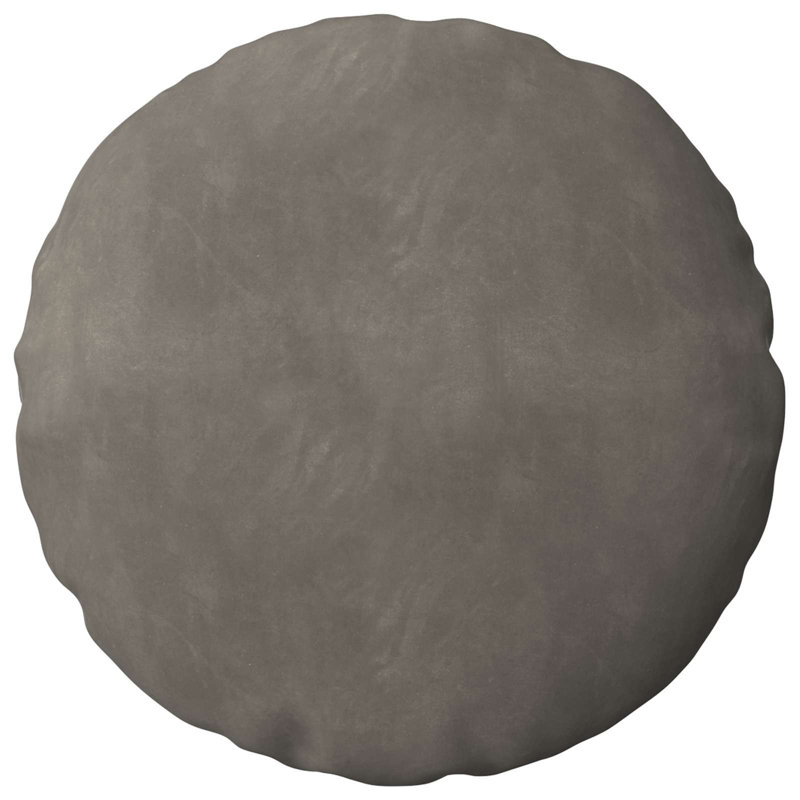 Dark Green Cushion Cover, Round 40cm, Light Grey