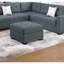 Canapé modulaire transitionnel gris foncé 4pc-1060501936